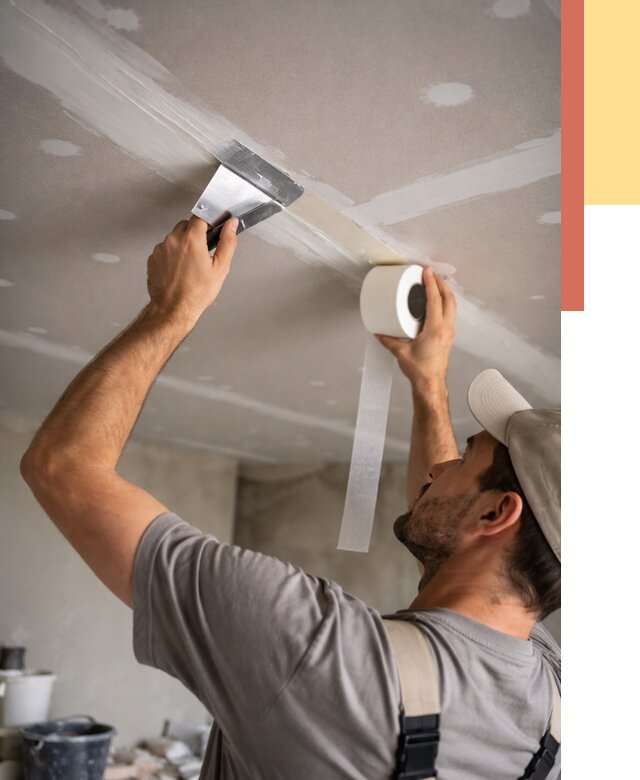 Обработка швов потолка ГКЛ в Дагестанских Огнях от 7742 руб. под ключ | ОТДЕЛОЧНИК-Дгс