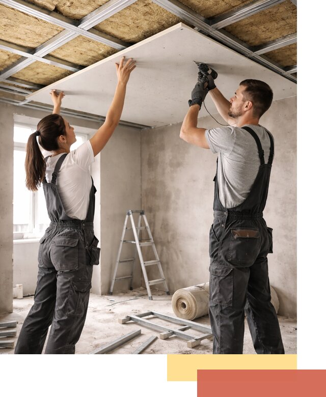 Звукоизоляция потолка из ГКЛ в Дагестанских Огнях профессионально и надежно