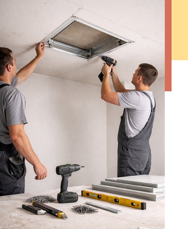 Установка люка в потолок ГКЛ в Дагестанских Огнях от 2581 руб. под ключ | ОТДЕЛОЧНИК-Дгс