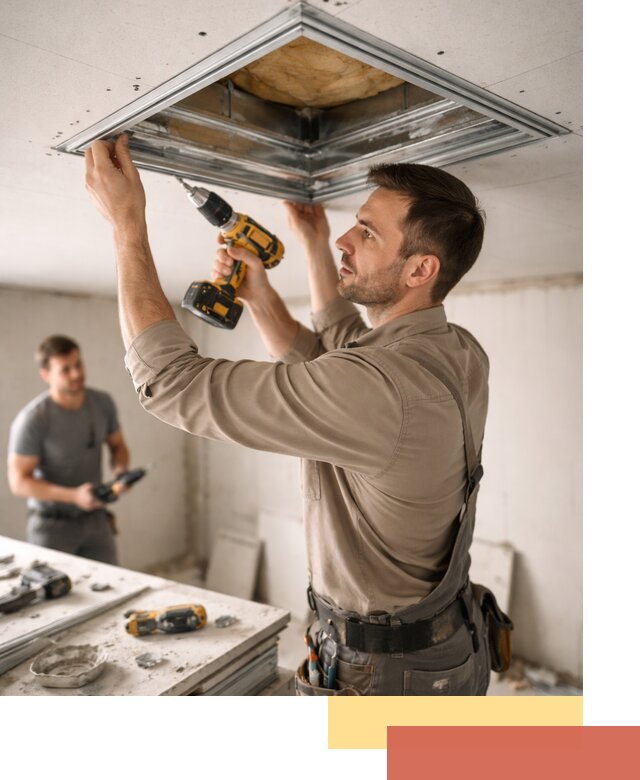 Монтаж люка в потолок из ГКЛ в Дагестанских Огнях