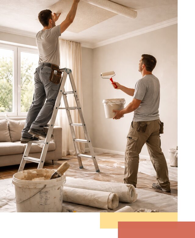 Поклейка обоев на потолок в Дагестанских Огнях — качественно и быстро