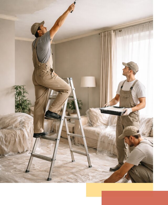 Покраска потолков акриловой краской в Дагестанских Огнях качественно и быстро