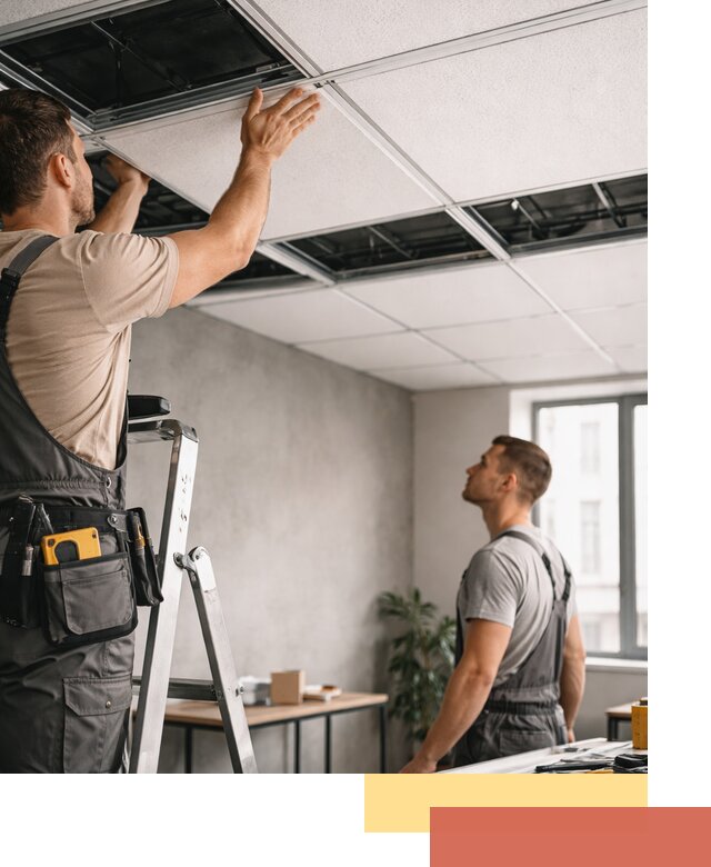 Монтаж потолочной плитки в Дагестанских Огнях качественно и в срок