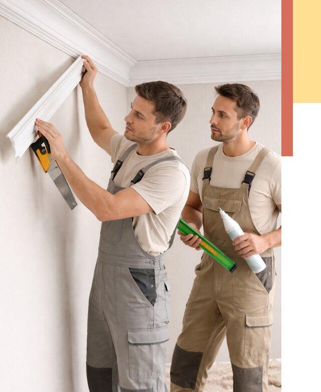 Монтаж потолочного плинтуса в Дагестанских Огнях от 2374 руб. — быстро и недорого | ОТДЕЛОЧНИК-Дгс