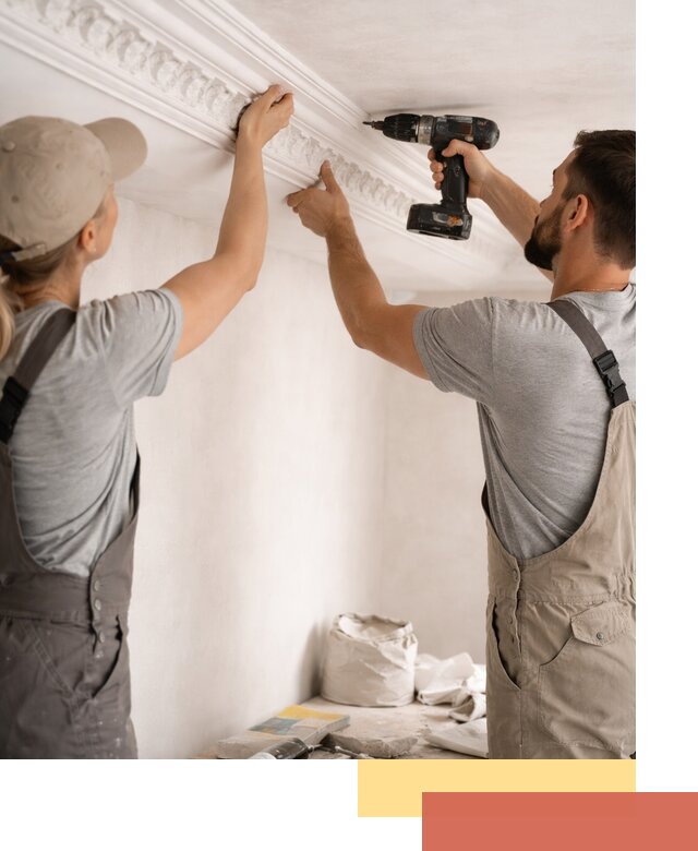 Профессиональный монтаж лепнины на потолок в Дагестанских Огнях