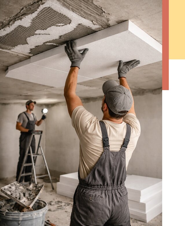 Утепление потолка пенопластом в Дагестанских Огнях от 4645 руб/м2 — недорого и быстро | ОТДЕЛОЧНИК-Дгс